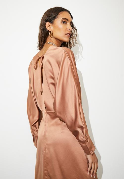 Superbalist - Dolman sleeve empire mini dress - espresso