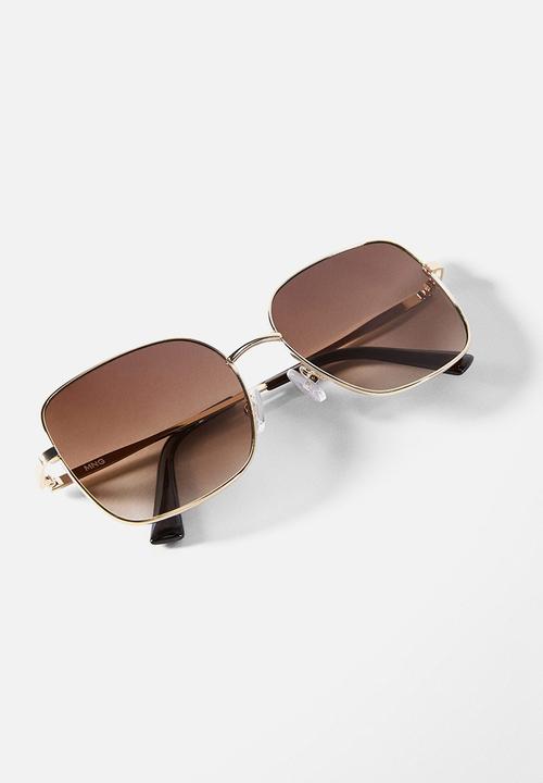 MANGO - Metallic frame sunglasses - gold