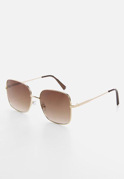 MANGO - Metallic frame sunglasses - gold