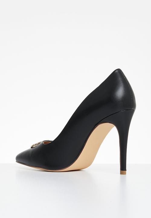POLO - Circle pony trim heel - black