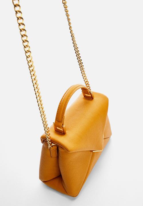 MANGO - Long chain handle bag - mustard