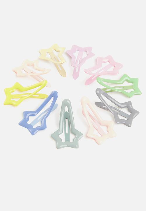 Pop Candy - Star hair clips - multi