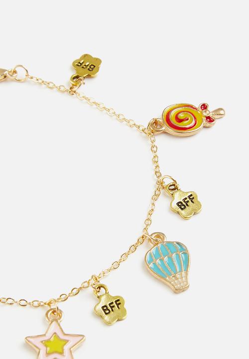Pop Candy - Girls bff necklace - gold