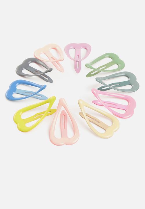 Pop Candy - Heart hair clips - multi