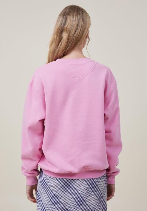 Cotton On - Classic crew sweatshirt - candy pink