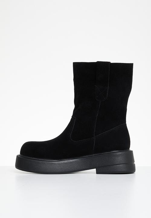 Pop Candy - Faux suede boot - black
