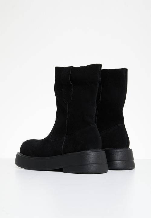 Pop Candy - Faux suede boot - black