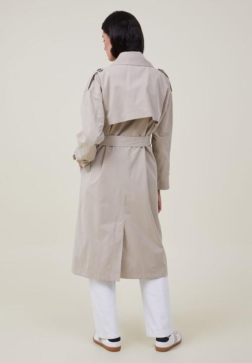 Cotton On - Drop shoulder Trench coat - mid taupe