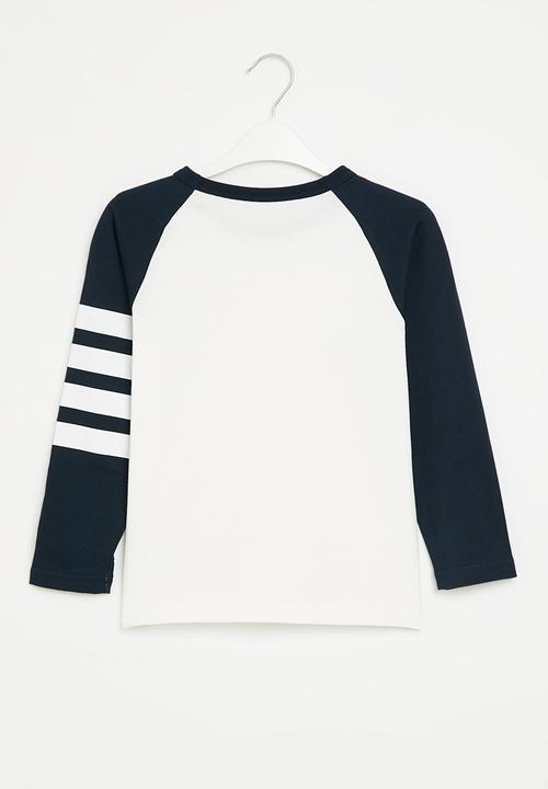 Pop Candy - Boys tee - white & navy