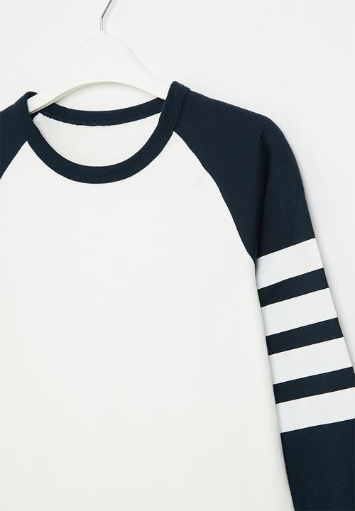 Pop Candy - Boys tee - white & navy