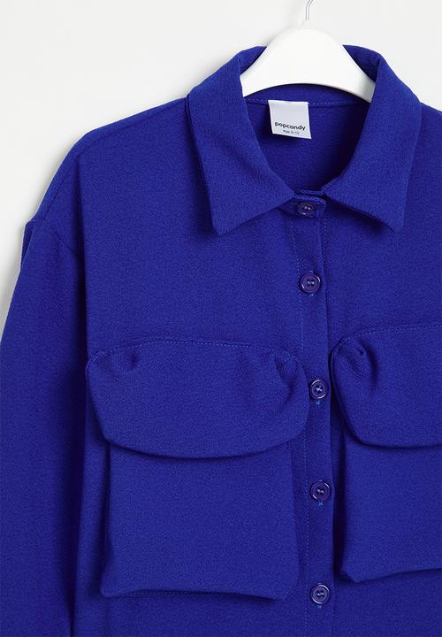 Pop Candy - Girls shacket - blue