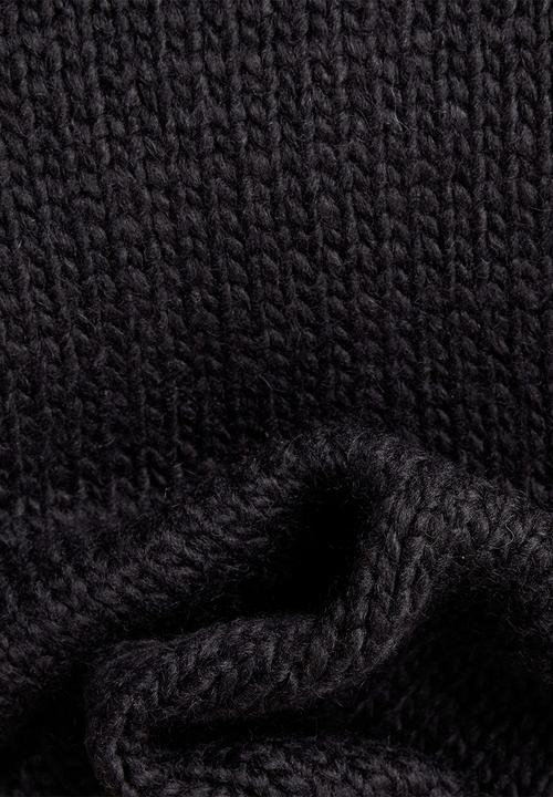 G-STAR - Heavy cable loose zip thru knit - dk black