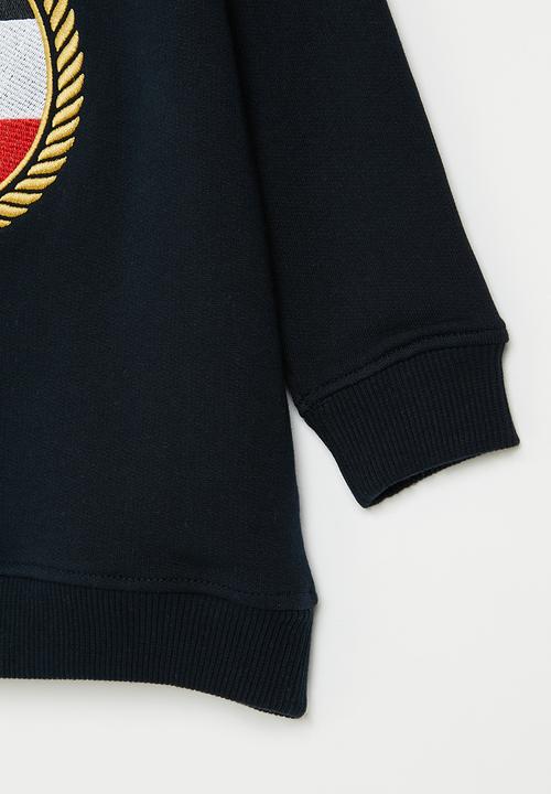 POLO - Boys bradley crested sweater - navy