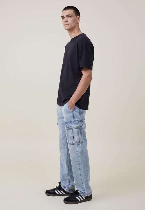 Cotton On - Baggy jean - cargo seaspray blue