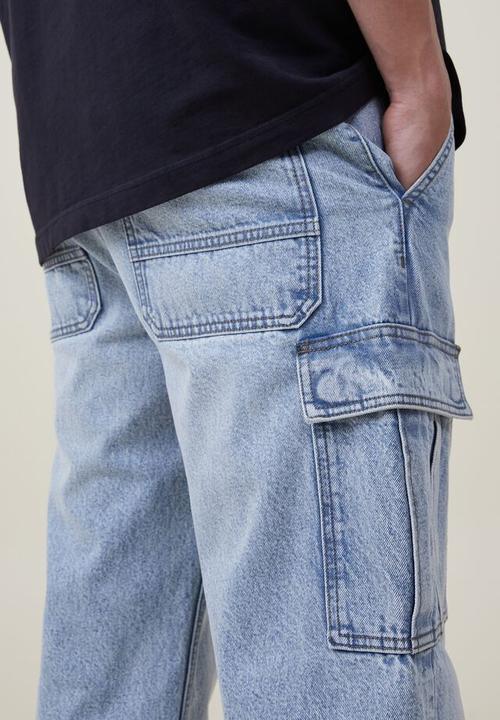Cotton On - Baggy jean - cargo seaspray blue
