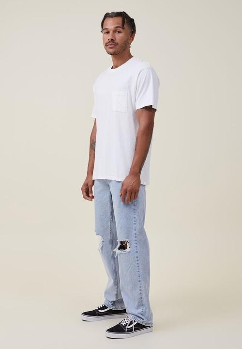 Cotton On - Baggy jean - salty blue rips