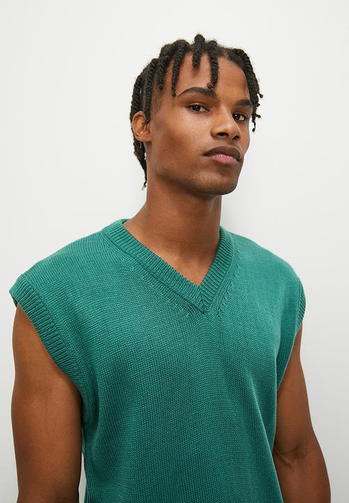 STYLE REPUBLIC - Oversized textured knit vest - sea green