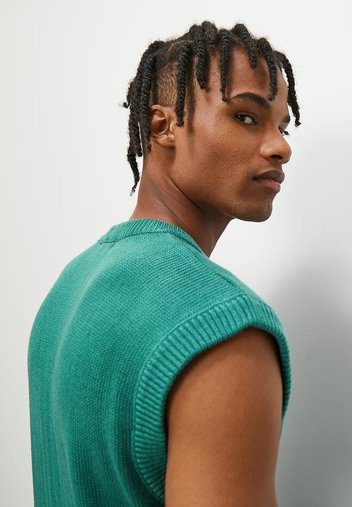STYLE REPUBLIC - Oversized textured knit vest - sea green