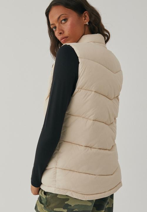 Supré  - Scout longline puffer vest - cookies and cream