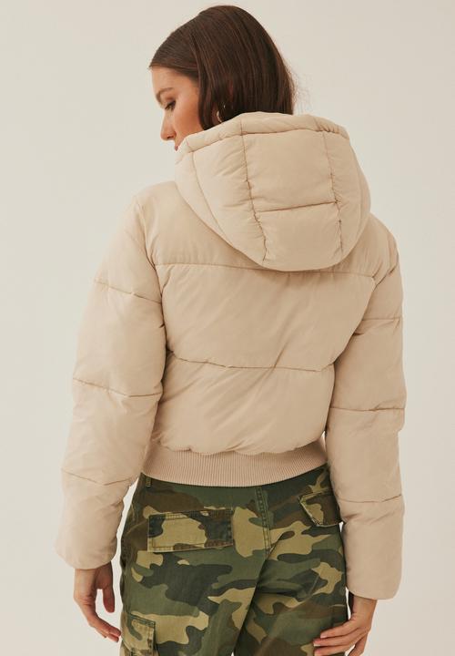 Supré  - Kai cropped puffer jacket - cookies and cream