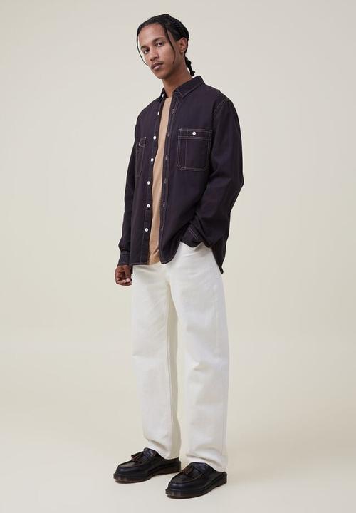 Cotton On - Brooklyn long sleeve shirt - vintage black