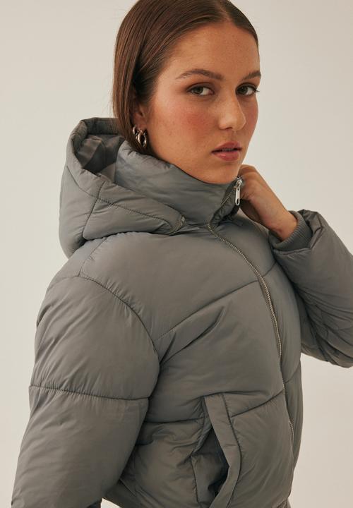 Supré  - Kai cropped puffer jacket - cement grey
