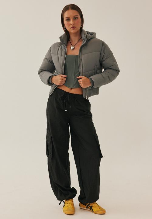 Supré  - Kai cropped puffer jacket - cement grey