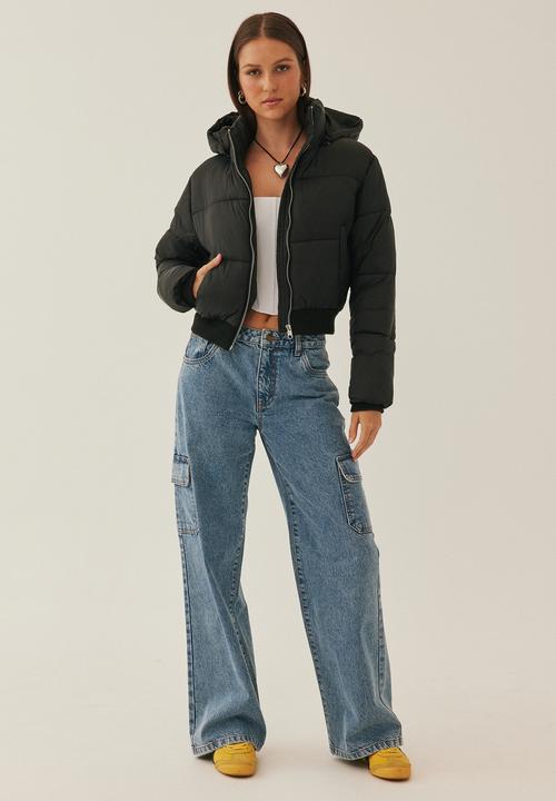 Supré  - Kai cropped puffer jacket - black