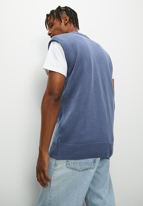 STYLE REPUBLIC - Oversized textured knit vest - blue
