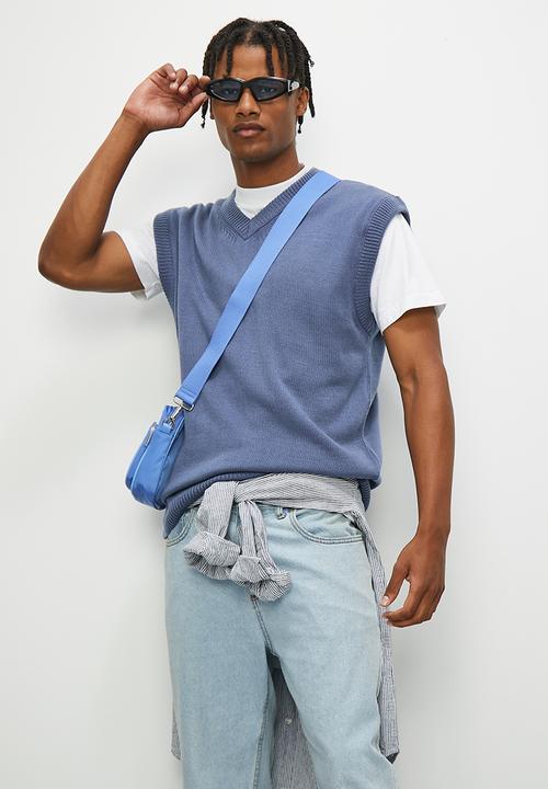 STYLE REPUBLIC - Oversized textured knit vest - blue