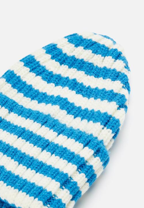 Pop Candy - Stripe beanie - blue