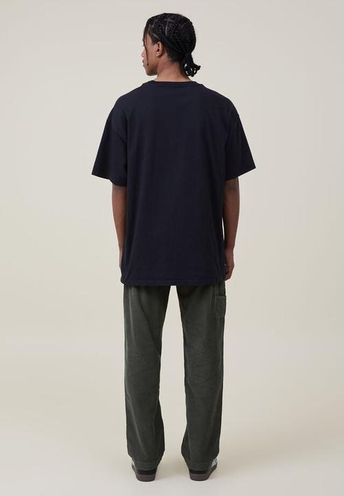 Cotton On - Loose fit pant - carpenter dark green cord
