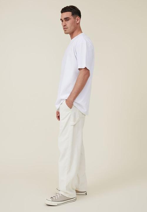 Cotton On - Loose fit pant - carpenter ecru cord