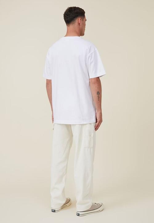 Cotton On - Loose fit pant - carpenter ecru cord