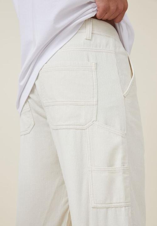 Cotton On - Loose fit pant - carpenter ecru cord