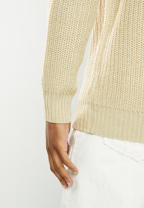 Brave Soul - Binaryz knitwear - muesli/sage green