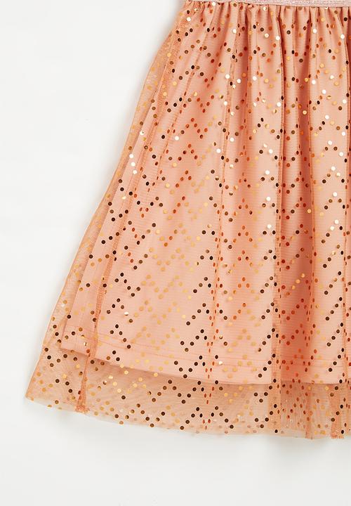 Superbalist - Sequin mesh skirt - blush