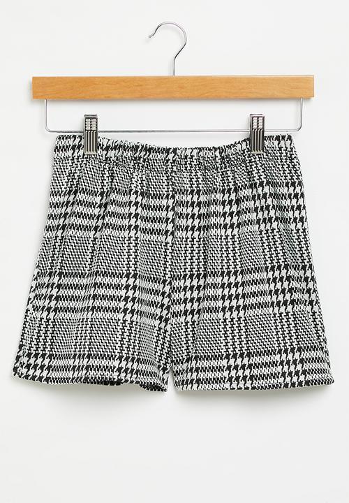 Superbalist - Check skort - black & white