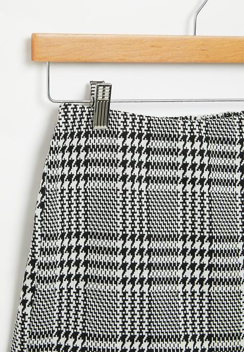 Superbalist - Check skort - black & white