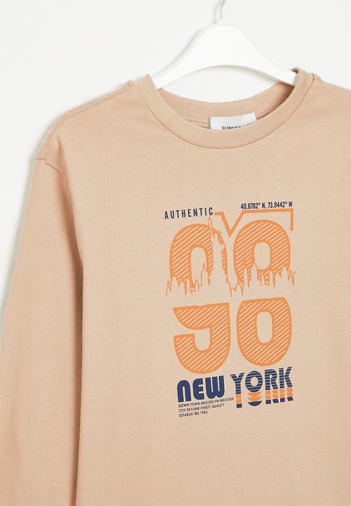Superbalist - Boys graphic long sleeve tee - stone