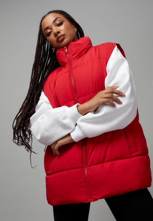 Factorie - Oversized puffer vest - barbados cherry