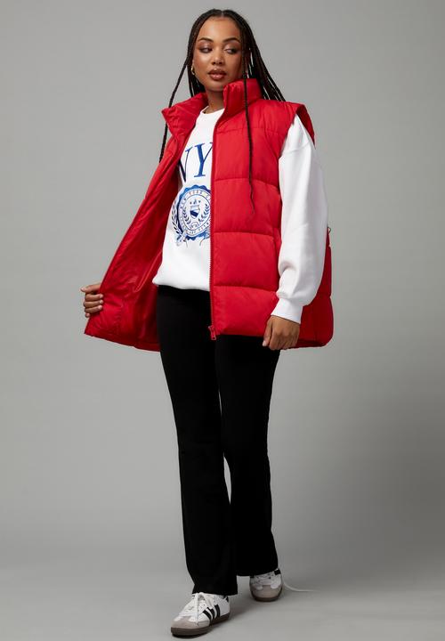Factorie - Oversized puffer vest - barbados cherry