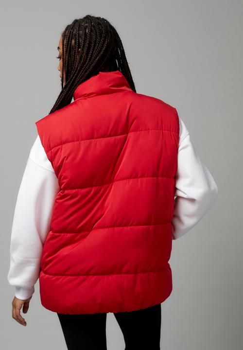 Factorie - Oversized puffer vest - barbados cherry