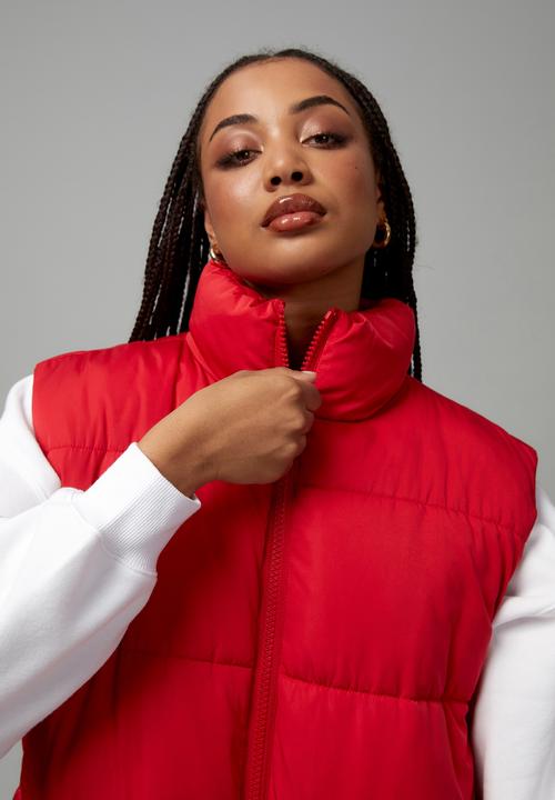 Factorie - Oversized puffer vest - barbados cherry