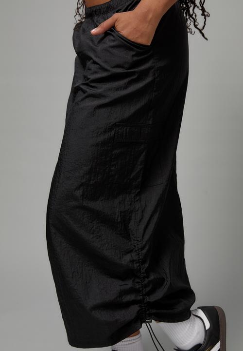 Factorie - Parachute midi skirt - black