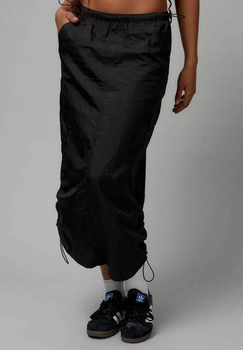 Factorie - Parachute midi skirt - black