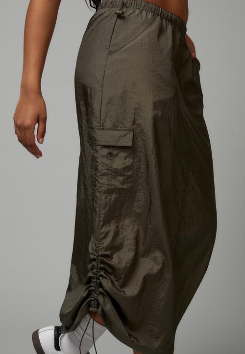 Factorie - Parachute midi skirt - khaki