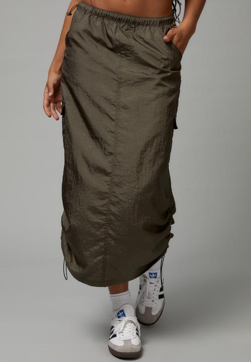Factorie - Parachute midi skirt - khaki