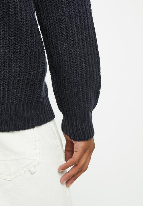 Brave Soul - Akramc knitwear - midnight navy
