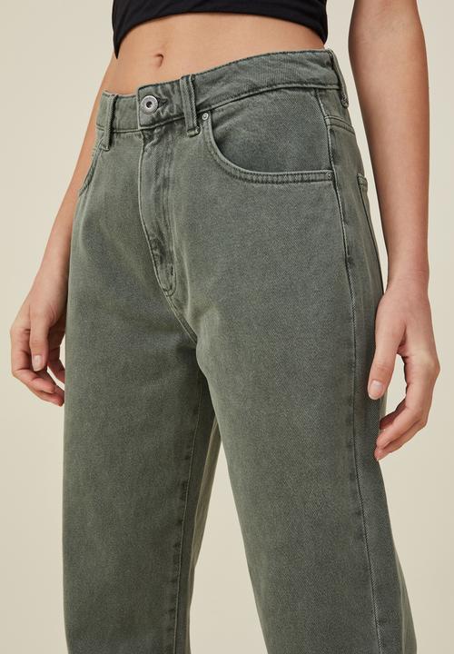 Cotton On - Long straight jean - smokey green